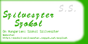 szilveszter szokol business card